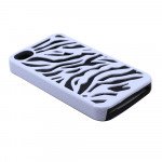 Wholesale iPhone 4 4S Zebra Hybrid Case (Black-White)